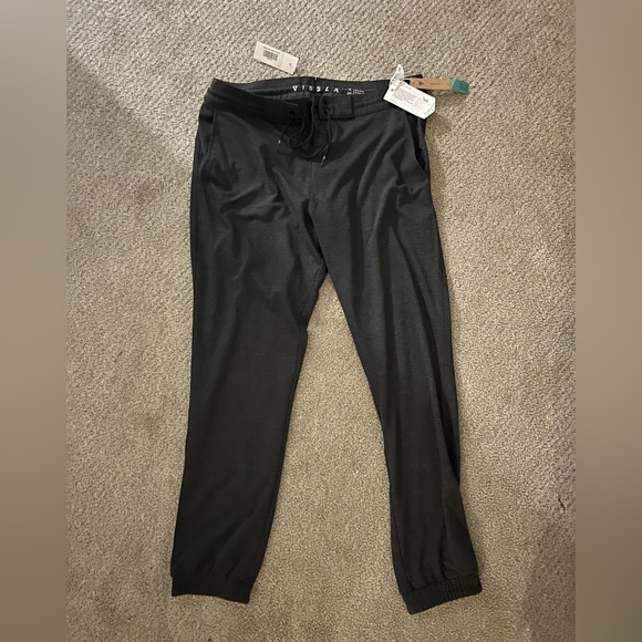 VISSLA Sofa Surfer Pant Men's Charcoal M Athletic Poly Stretch Jogger - Picture 3 of 6